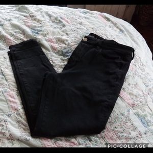 Sz 14 hi-rise AEO black jeggings #001